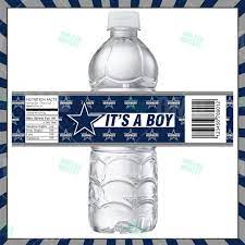 Dallas Cowboys Custom Bottle Labels Dallas Cowboys Baby Shower Cowboy Baby Shower Invitations Cowboy Baby Shower