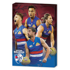 Western bulldogs acknowledge that we reside on traditional lands of the kulin nation. Western Bulldogs Player Canvas Afl