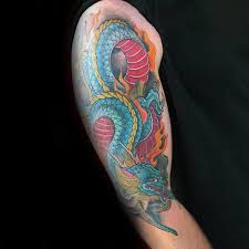 Red is the common and perfect colour for this tattoo. 70 Dragon Arm Tattoo Designs For Men Fire Breathing Ink Ideas