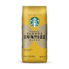 starbucks blonde roast ground coffee sunrise blend 100 arabica 1 bag 12 oz walmart com starbucks ground coffee coffee grounds starbucks