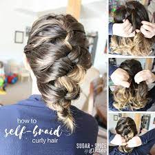 The basic technique for braids involves dividing a section of. How To Self Braid Curly Hair Sugar Spice And Glitter