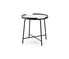 Nsdirect 36 inches round coffee table, rustic wooden surface top & sturdy metal legs industrial sofa table for living room modern design home furniture with storage open shelf (light walunt) 4.4 out of 5 stars. Monty Side Table Designer Furniture Architonic