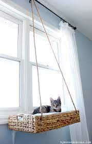 This diy cat window perch may make you feel impressive! Diy Cat Perch Hanging Window Basket Hymns And Verses