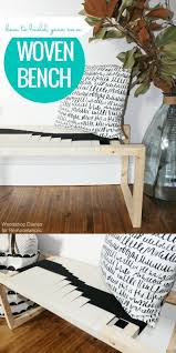 Thank you for sharing at fantastic friday! How To Make A Modern Diy Woven Bench Bench Diyproject Woodworkingplans Crafting Decoratingideas Remodelaholic Diy Woven Bench Modern Diy Diy Decor