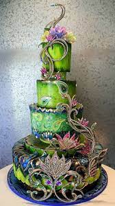 Peacock Wedding Cake Wow By Rosebud Cakes By Ernestine Beau Gateau Gateau Mariage Gateaux D Art