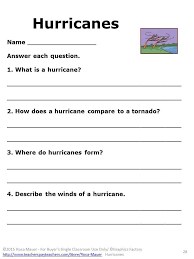 Hurricanes Use These 40 Short Answer Comprehension Questions With The Second Half Of Do Tornad Science Task Cards Weather Worksheets Comprehension Activities