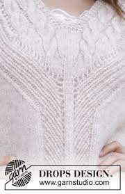 7 free easy knitting patterns. To The Point Drops 188 6 Knitted Sweater With V Neck Cables And Displacements Size S Sweater Pattern Knitting Patterns Free Sweater Knitting Patterns