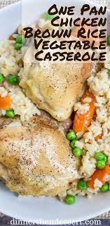 You don't even have to know how to cook rice! Chicken And Rice Casserole One Pan Dinner Then Dessert