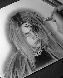Black And White Billie Eilish Drawing Pin By Emilyy Batke On Billie Eilish Billie Billie Eilish Celebrity Drawings