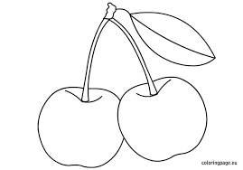 Printable coloring and activity pages are one way to keep the kids happy (or at least occupie. Cherries Coloring Coloring Pages Color Fruit Of The Spirit