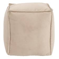 Howard elliott tall pouf ottoman sterling willow new removable cover. Marley Forrest Pouf Ottoman Tall With Cover Sterling Sand 873 224 The Home Depot