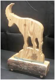 Steinbock Aus Holz Holz Muster Holzkunst Holztiere