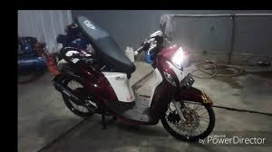 Modifikasi Motor Fino Biru Hitam Di 2020 Motor Biru Motor Modifikasi