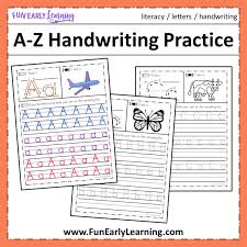 Wooden alphabet pattern game, $62; Free Letter Tracing Worksheets A Z Handwriting Practice