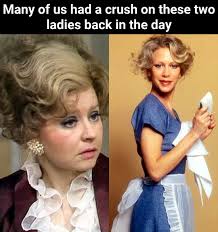 For many of us, these two iconic ladies from Fawlty Towers were more than  just brilliant actresses—they were our TV crushes back in the day ❤️ They  brought charm, wit, and unforgettable