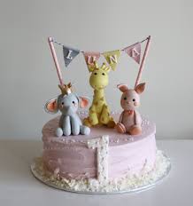 Cute Animal Cake Jungle Birthday Cakes Cake Buttercream Cake