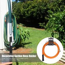 How to build an easy diy garden hose holder with a solar light. Atralife Wall Mounted Metal Hose Holder Decorative Garden Hose Hanger Walmart Com Walmart Com