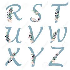 Cute letters for your design. Vector Colorful Cute Flower Alphabet For Your Lettering And Unique Design Check My Portfolio For Other Letters Royalty Free Cliparts Vectors And Stock Illustration Image 145143988