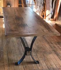 Chestnut Dining Table 36 X 108 X 30 In 2020 Metal Dining Table Wood Dining Room Table Narrow Dining Tables