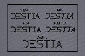 Tule luomaan kanssamme huomisen infraa! Destia Font By Nihstudio