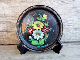 #pattern #pattern design #floral #floral pattern #illustration #birds #i've been making all these patterns #and i wanted to see what an animated pattern would look like #without going too overboard #i do like complicating things lol читать. Vintage Small Tray Round Tray Metal Tray Decorative Tray Hand Painted Tray Floral Motifs Plate Black Metal Plate With Flowers