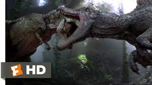 The spinosaurus in jurassic park 3 has a bad reputation for being more of a monster than an animal. Jurassic Park 3 3 10 Movie Clip Spinosaurus Vs T Rex 2001 Hd Youtube