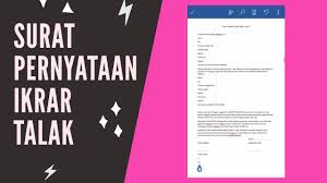Sugeng rahardi priyanto bin : Surat Pernyataan Ikrar Talak Cute766