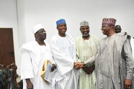 Olubukola abubakar saraki, mbbs, con (born 19 december 1962) is a nigerian politician. Senator Bukola Saraki Steps Out With His Wife 2 Children From His Inauguration Photos Newswirengr