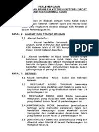 Sukan jabatan kerja raya di antara bahagian peringkat negeri sabah tuan rumah keningau sukan jabatan kerja raya pertandingan liga badminton tertutup piala ketua penolong pengarah/elektrik 2012 di dewan badminton kelab sukan dan rekreasi jkr c. Perlembagaan Kelab New