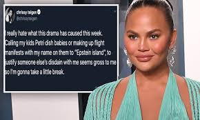 Submitted 25 days ago by knowentertainment. Chrissy Teigen Says She S Going To Take A Little Break From Social Media After Alison Roman Drama Daily Mail Online