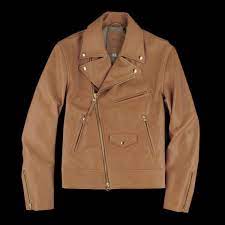 Unionmade Golden Bear Lamba Leather Capitola Moto Jacket In Vacchetta Golden Bear Jackets Moto Jacket