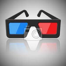 Kino Brille Symbol Blaue Und Rote 3d Brille Leinwandbilder Bilder Piktogramm Vision Kino Myloview De