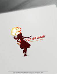 Make A Logo With Our Female Chef Logo Maker Online Free Chef Logo Logo Maker How To Make Logo