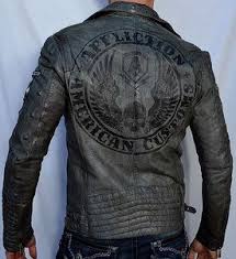 Affliction American Customs Reborn Men S Leather Jacket 10ow464 Gunmetal Naryady S Kozhanoj Kurtkoj Chernye Kozhanye Kurtki Odezhda Dlya Muzhchin