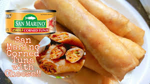 There are so many benefits to adding san marino corned tuna in your breakfast.san marino corned tuna has the delicious taste of corned beef and the health benefits of tuna. Lumpia San Marino Corned Tuna With Cheese Lumpiang Shanghai Foodyoumusttry Youtube