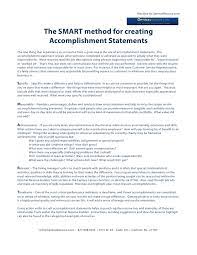 How To Write An Accomplishment Statement
