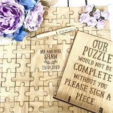 The wooden wedding tree guest book is a signature log. Wedding Guest Book Wooden Jigsaw Puzzle Personalised With Sign Stand Alternative To Letter Guestbook Or Hearts Heart Buy Online In Maldives At Maldives Desertcart Com Productid 54743899