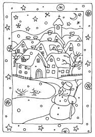 Download And Print Free Winter Coloring Pages Snowy Houses Weihnachtsmalvorlagen Weihnachtsbilder Zum Ausmalen Ausmalbilder Weihnachten