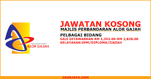 Alamat permohonan • majlis perbandaran alor gajah • jalan dato' dol said • 78000 alor gaja • melaka • tarikh iklan ditutup : Jawatan Kosong Majlis Perbandaran Alor Gajah Kepada Mereka Yang Berminat Dan Berkelayakan Jangan Lepaskan Peluang Alor Gajah Company Logo Tech Company Logos