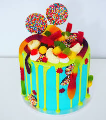 Petite Allens Lollies Drip Cake Can Be Made In Larger Sizes Upon Request Candy Birthday Cakes Lolly Cake Drip Cakes