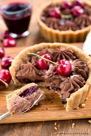 Yogurt Chocolate Mousse Tart With Tipsy Cherries Dessert Recipes Vegan Tarts How Sweet Eats