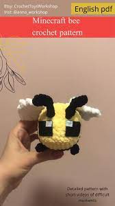 Minecraft Bee Plush Crochet Pattern Etsy Video Video In 2021 Crochet Patterns Minecraft Crochet Amigurumi