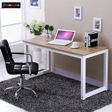 Modern Walnut Wooden Metal Computer Pc Home Office Desk Study Table Bedroom Office Table Design Study Table Designs Computer Table Design