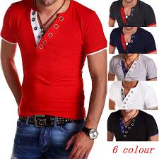 T shirt polos, kaos polo, raglan, lengan panjang, pendek. Zogaa Kaos Baru Pria Tombol Lengan Pendek Kebugaran Top Katun Polyester Menarik V Neck Collar Tshirt Pria Lima Warna Ukuran S 3xl T Shirt Aliexpress