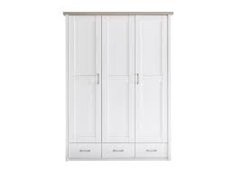 Offener schrank in weiß mit komfortabler ausstattung. Kleiderschrank Pinie Weiss Truffel 148 Cm 3 Turig Luca 1026001007