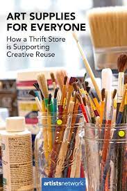 How This Art Supply Thrift Store Supports Creative Reuse Art Journaling Supplies Art Supplies Thrift Store Crafts