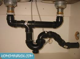 how to plumb a double kitchen sink with
