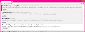 google chrome resume interrupted downloads