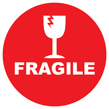 Design features a red background with white text. 33 Fragile Label Pdf Labels For Your Ideas