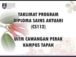 Universiti teknologi mara (uitm) is a public university based primarily in shah alam, malaysia, that accepts only bumiputera. Taklimat Program Diploma Sains Aktuari Cs112 October 2020 Youtube